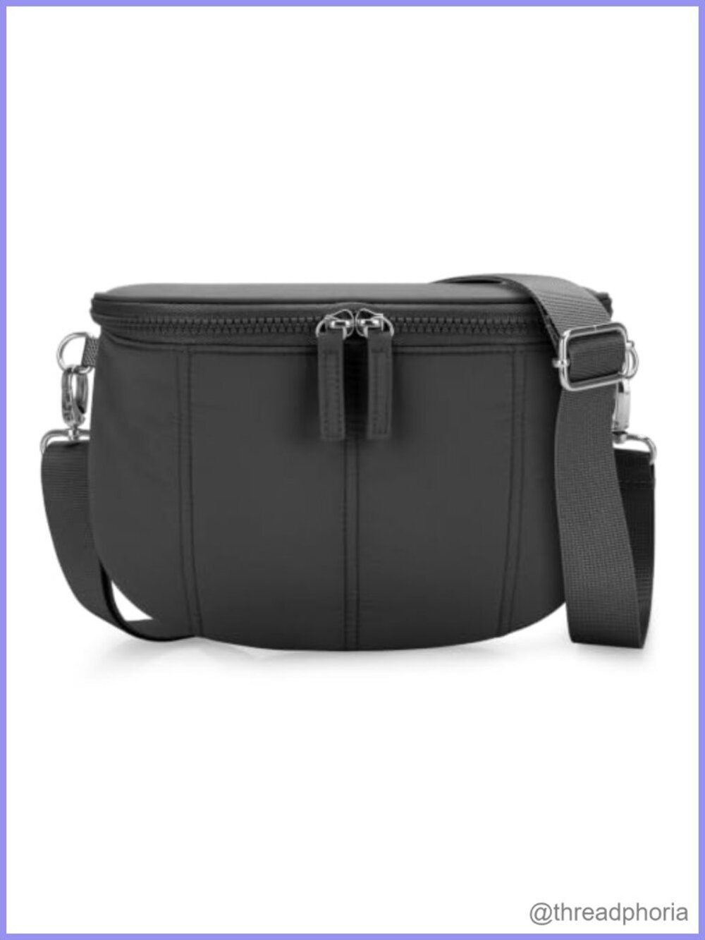 Quilted Nylon Crossbody Bag Lightweight Water-Resistant Travel Purse